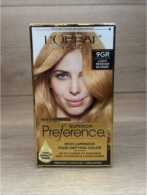 Loreal Superior Preference Permanent Hair Color, 9GR Light Redish Brown